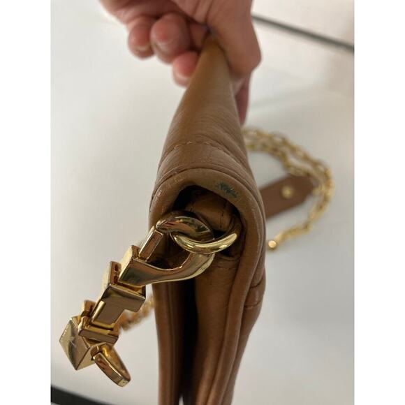 TORY BURCH SMALL LIGHT BROWN PEBBLED LEATHER CROSSBODY BAG - Picture 5 of 16